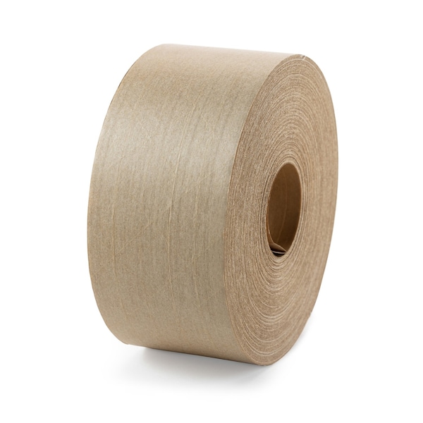 Idl Packaging 3 x 375' Reinforced Heavy Duty Water-Activated Gummed Kraft Tape pack of 1, White H-70W-1 - main
